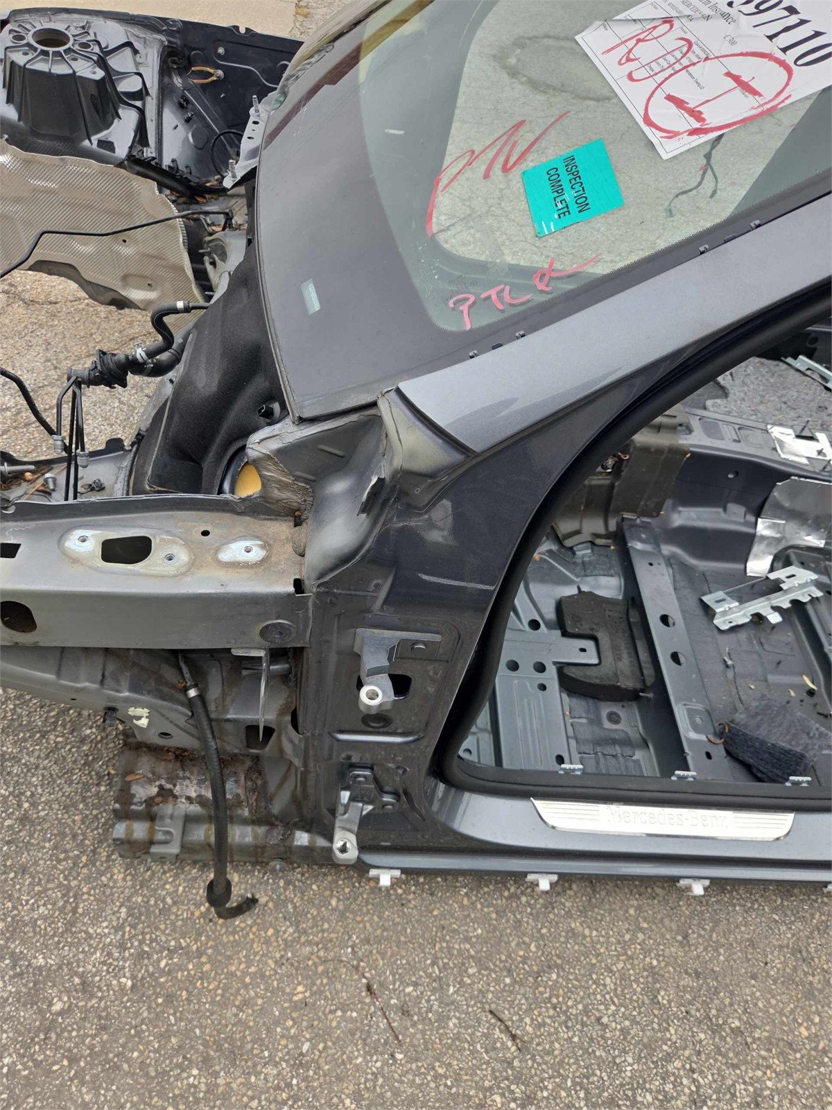 2017-2020 Mercedes Benz E300 Left A-pillar Body Frame Gray 992 Oem A2136303502