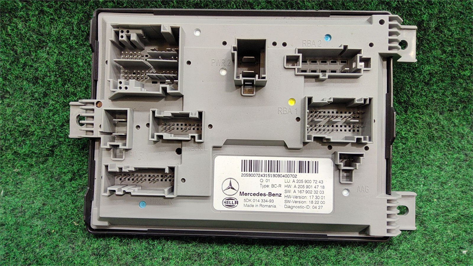 2016-2022 Mercedes Benz Glc 300 Rear Ecu Control Unit Oem A2059007243